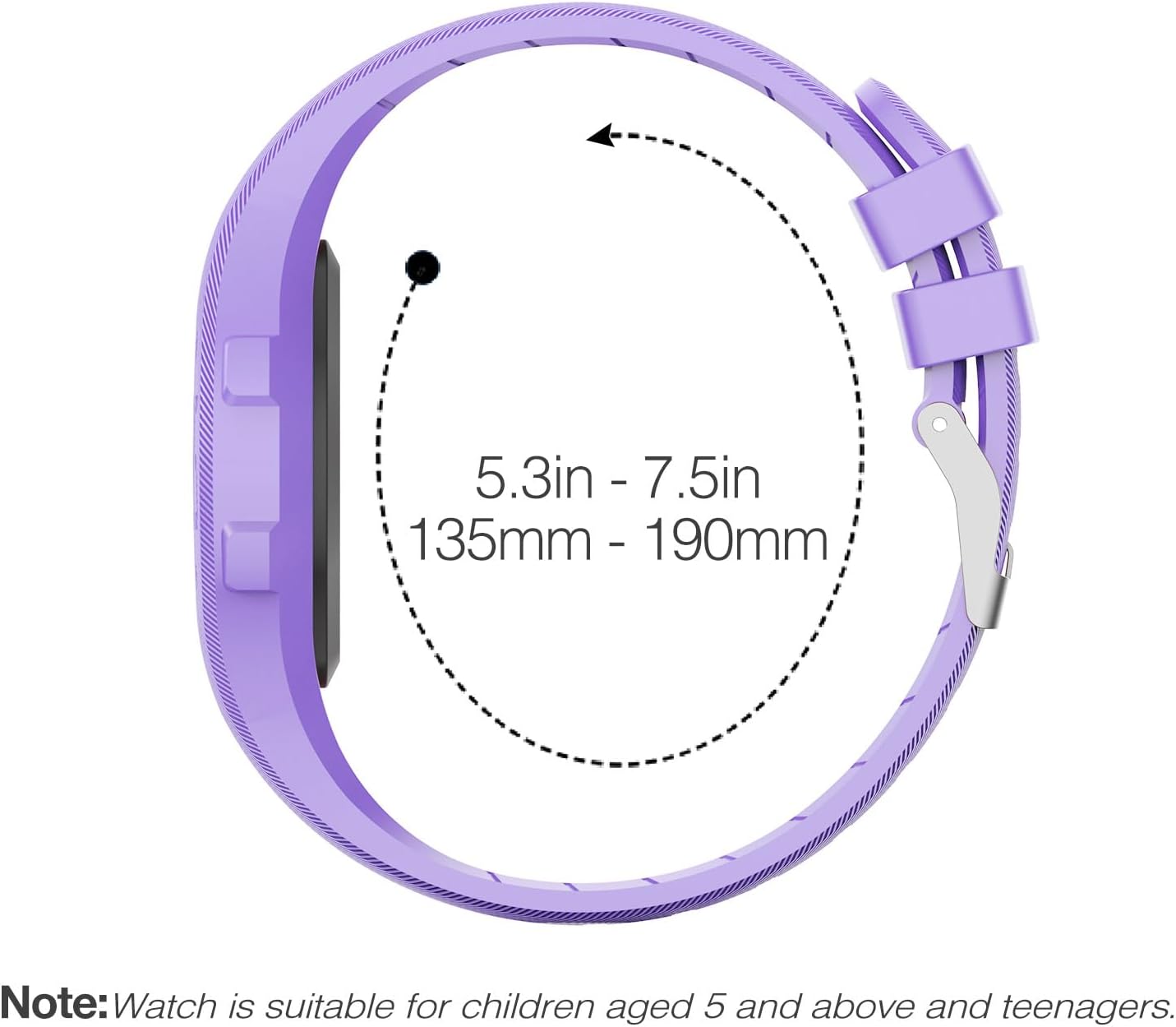 LED Children Digital Pedometer Watch, Waterproof Sport Wristwatch, with Step Counter, Calories, Calendar for Kids Boys Girls (Purple)
