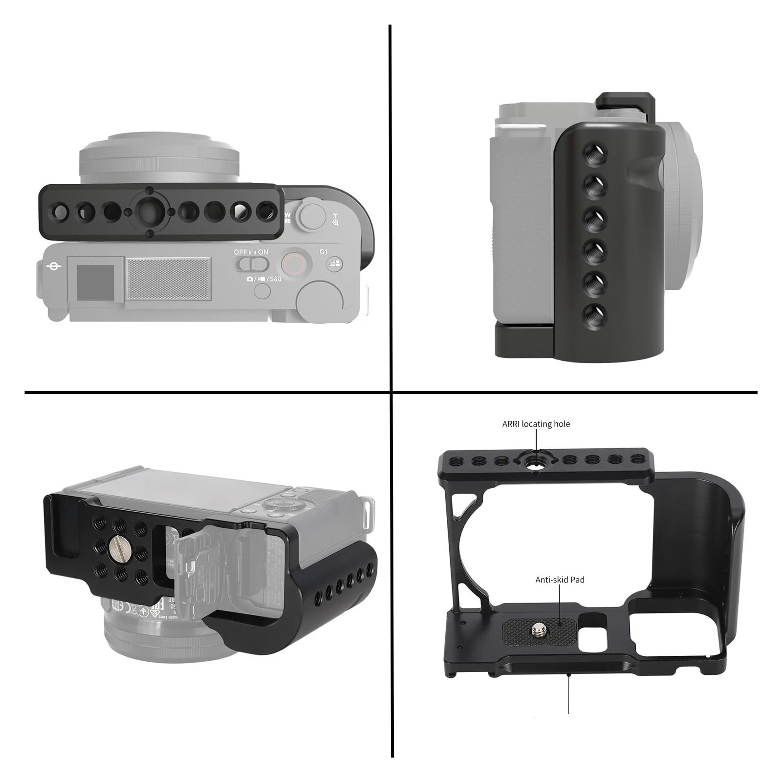 Compatible avec Sony, Cage de caméra en Aluminium ZV-E10