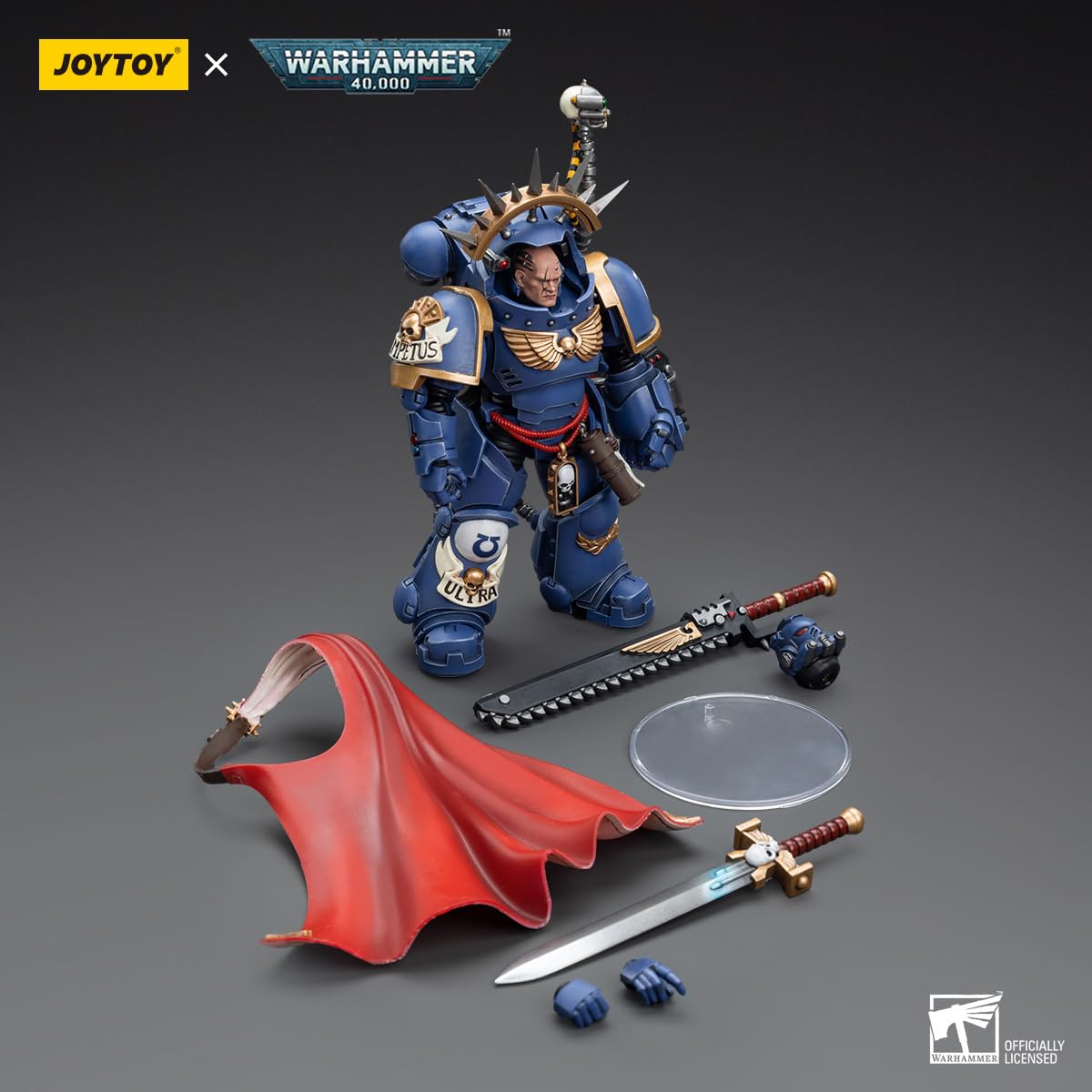 JOYTOY Warhammer 40.000 1/18 figura akcji Kapitan in Gravis Armour Zestaw do kolekcjonerskich figurek akcji 4.9"