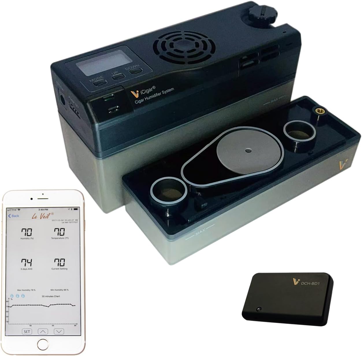 Le Veil 7th Gen iCigar Humidifier System DCH-12V7 (iCigar 7 + Bluetooth)