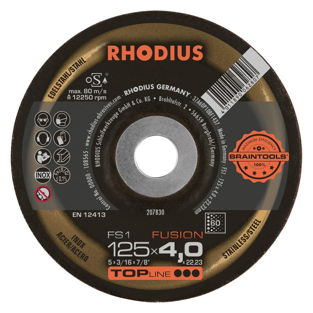 Disque à ébarber FS1 Fusion, 125 x 4,0 x 22,23, VE : 10