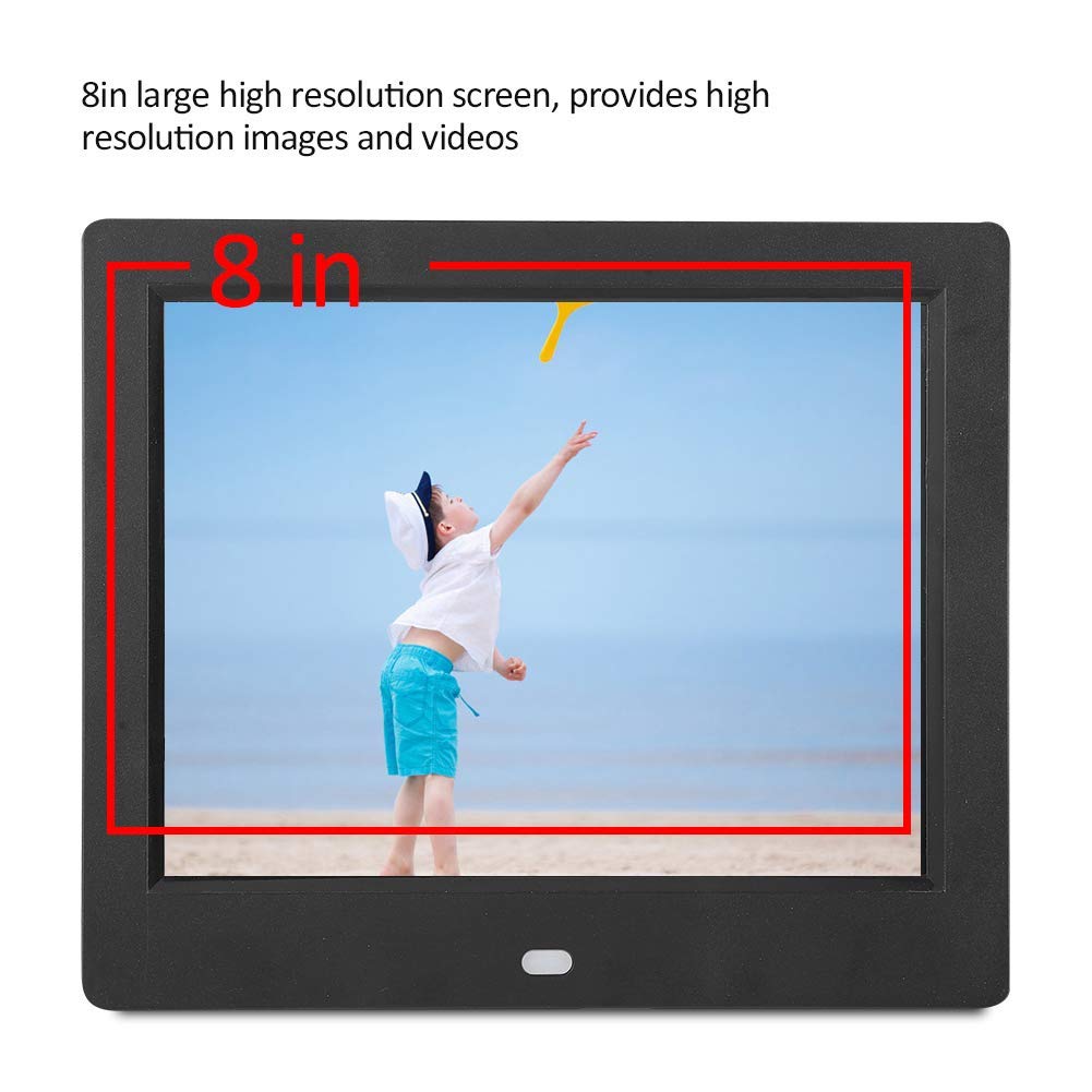 8 pollici WiFi multi-funzione digitale cornice supporto 32G scheda di memoria disco U, calendario, sveglia elettronica foto/musica/lettore video regalo per Birtay, matrimonio