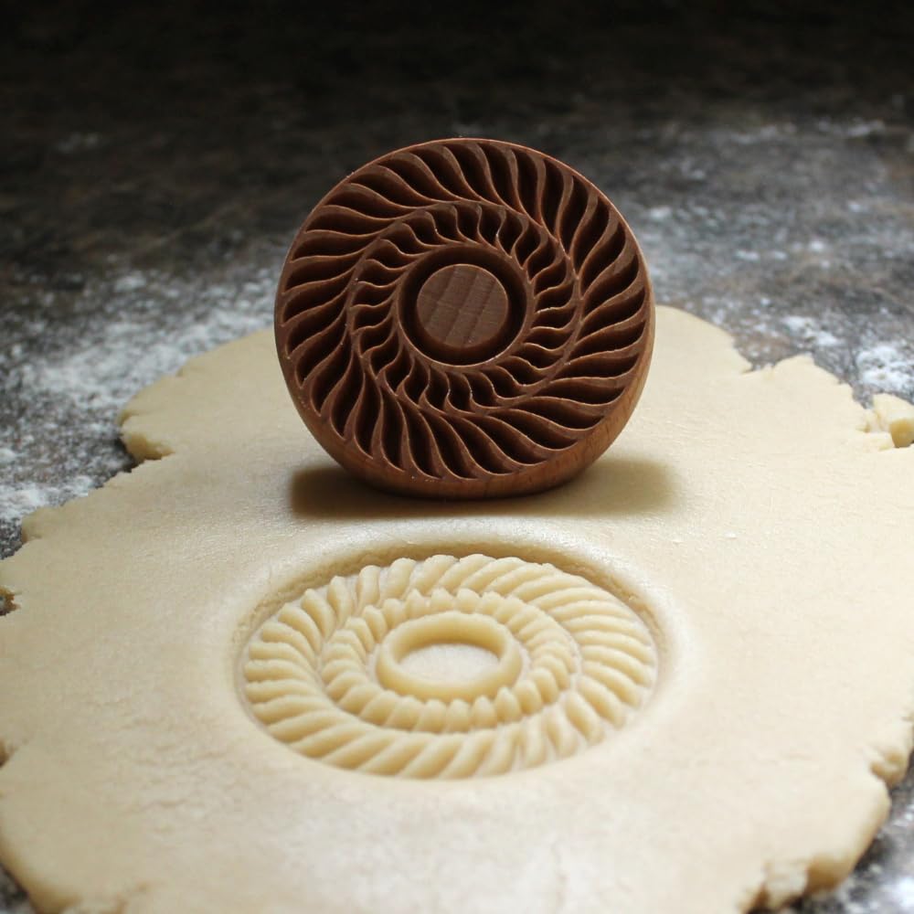 Sello de madera para galletas, 6,35 cm (Jelly Roll CS-085)