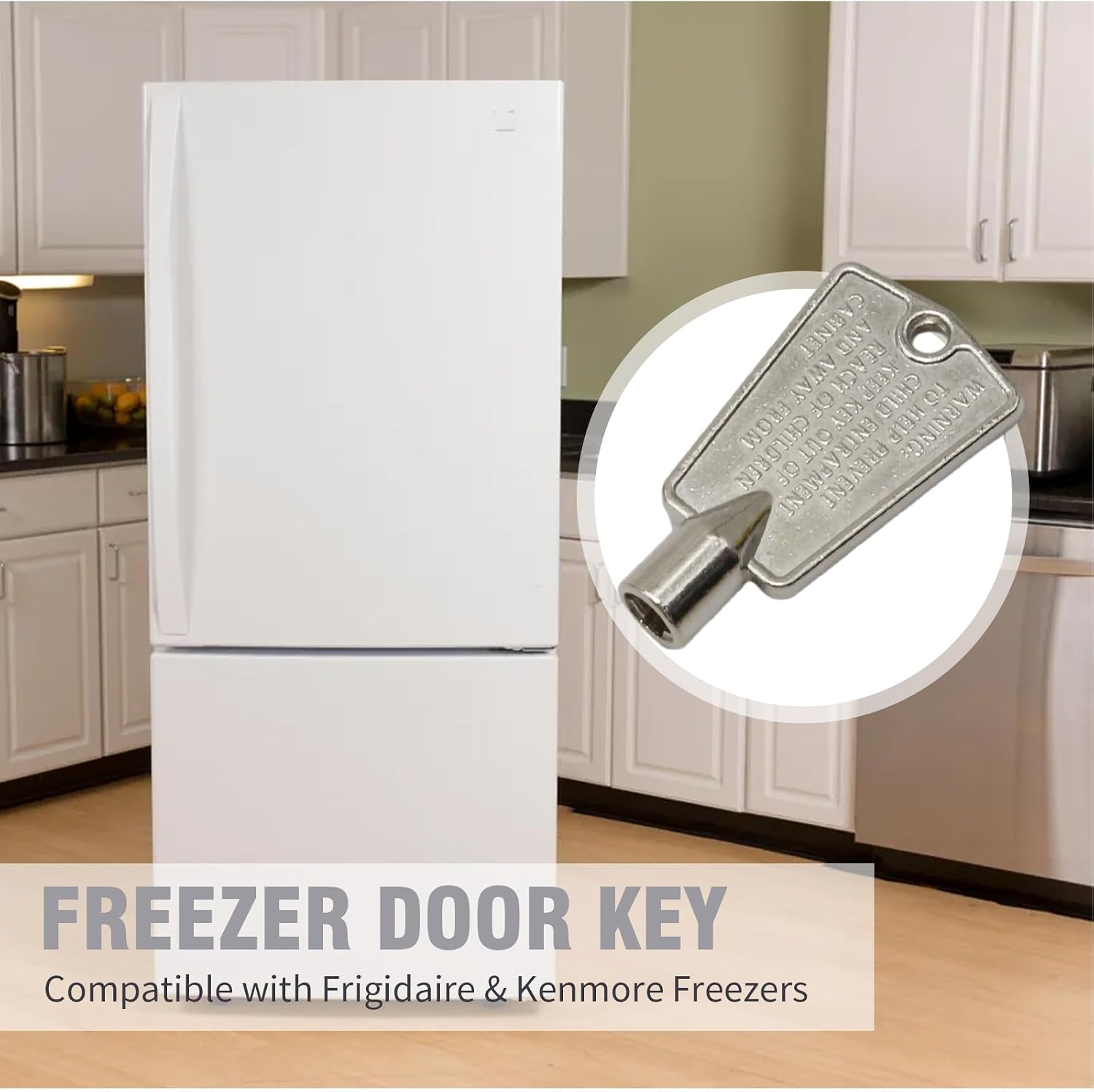 4Pcs Metal Freezer Door Key 216702900 Replacement for Frigidaire Replacement for Kenmore Replace# AP4071414 AP2113733 AP4301346 PS1991481 6599905 PS2061565 12849
