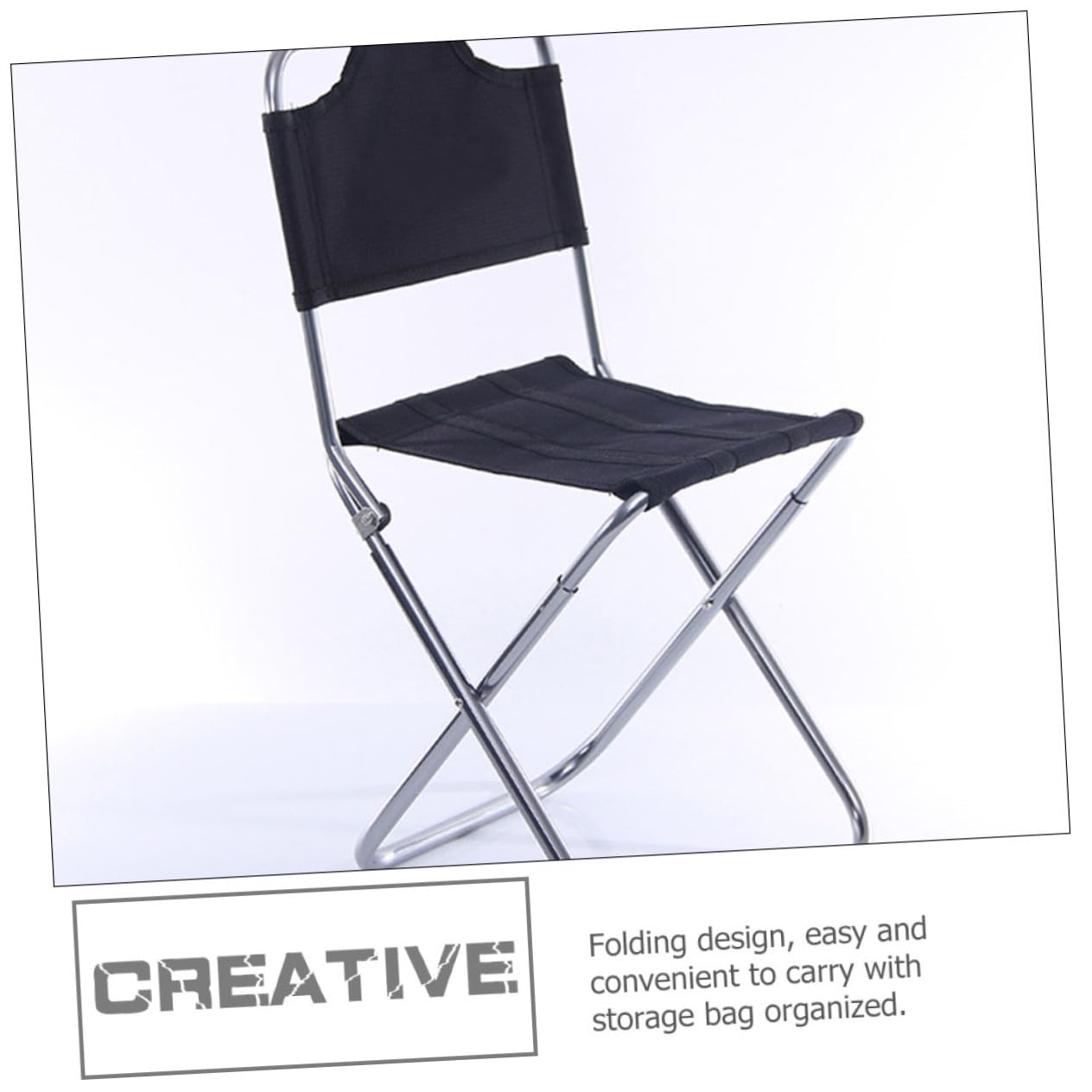 Sgabello Pieghevole in Lega di Alluminio con Schienale Sedia da Campeggio Portatile per Pesca e Giardino Design Stabile e Trasportabile con Borsa di Stoccaggio