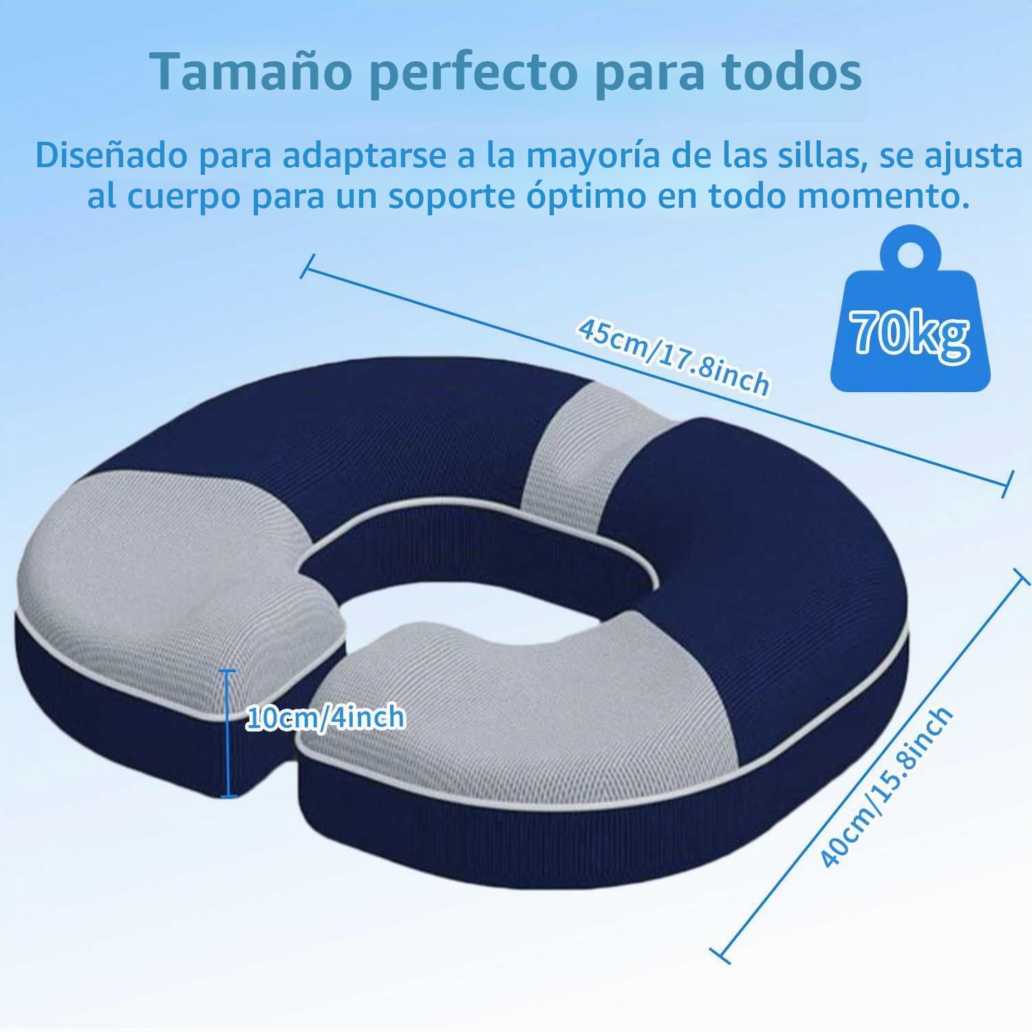Cojin hemorroides, Cojín de Silla Oficina, Cojín coxis ortopedico con Memoria para Aliviar el Dolor y la Ciática, Cojín de Asiento ergonómico para Silla de Oficina, Silla de Ruedas
