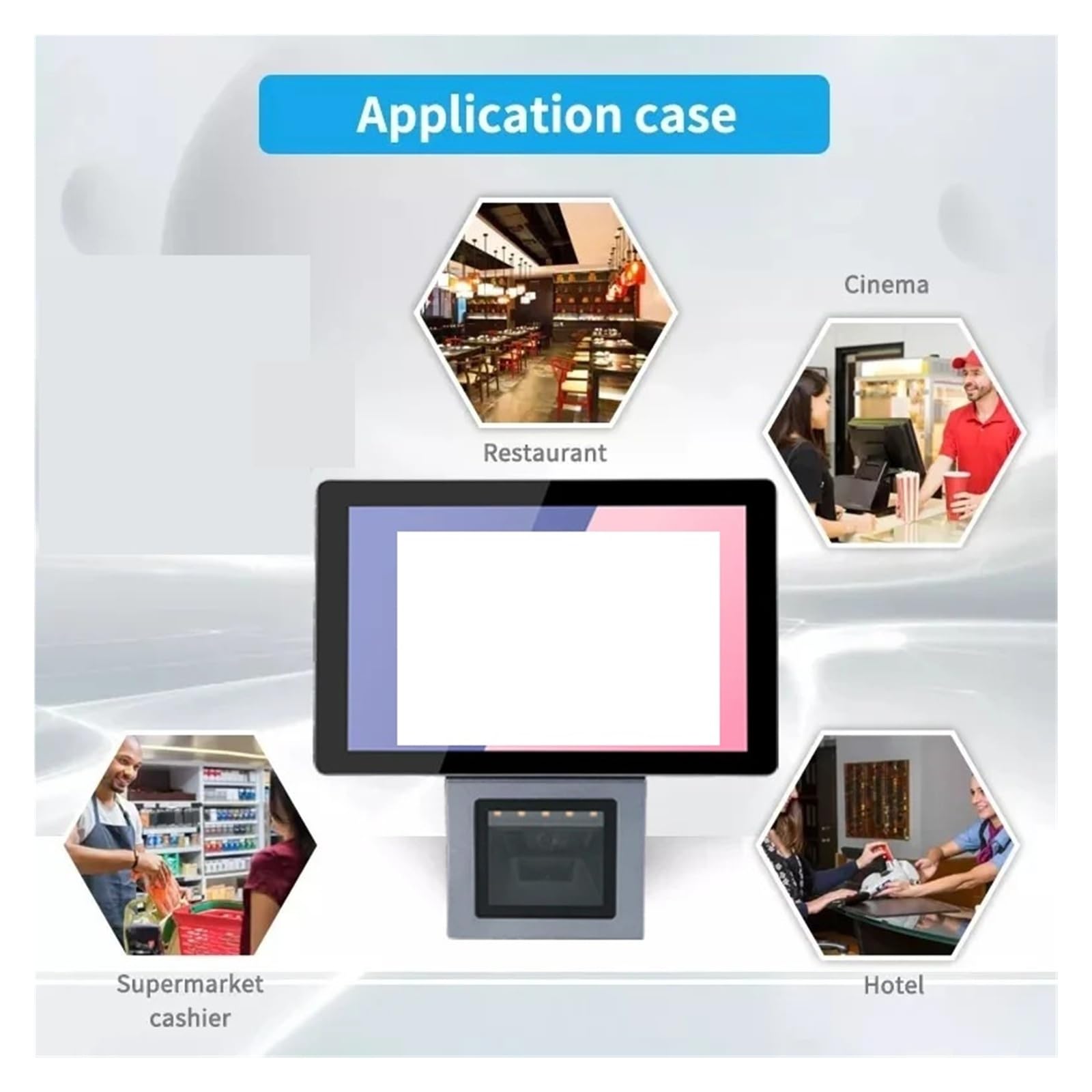 Registratori di cassa, Prezzo da 10 pollici con lettore di codici QR for a barre Touch screen for terminale POS montato a parete