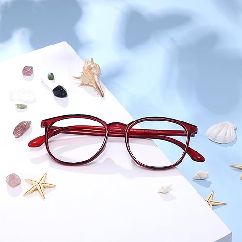 Miniatura 9 de Firmoo Anteojos de lectura antirayos azules para computadora, marco TR cuadrado chic vintage, antifatiga ocular, protección UV400 para mujer (rosa,