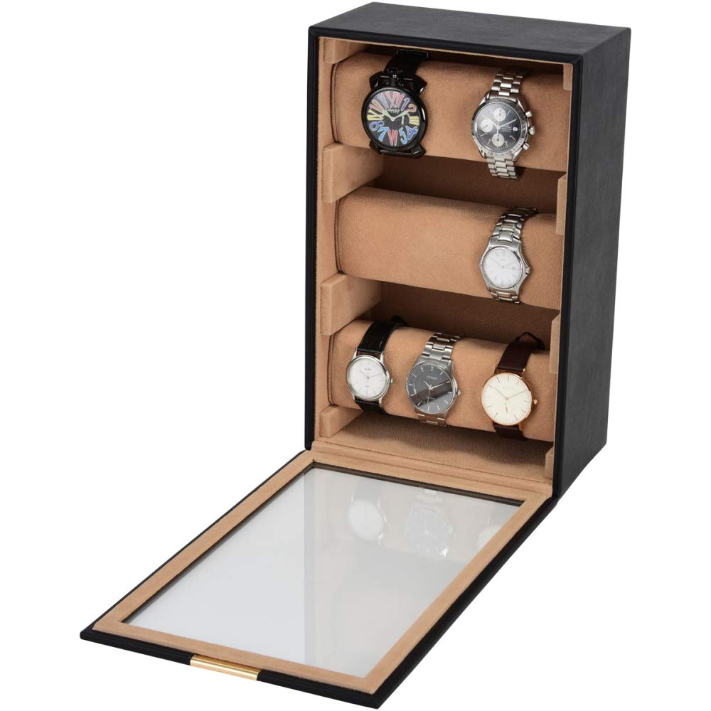 腕時計ケース バージンディ 計9本収納 楽天市場】腕時計ケース 3本用 円筒形 腕時計収納ケース PU 収納