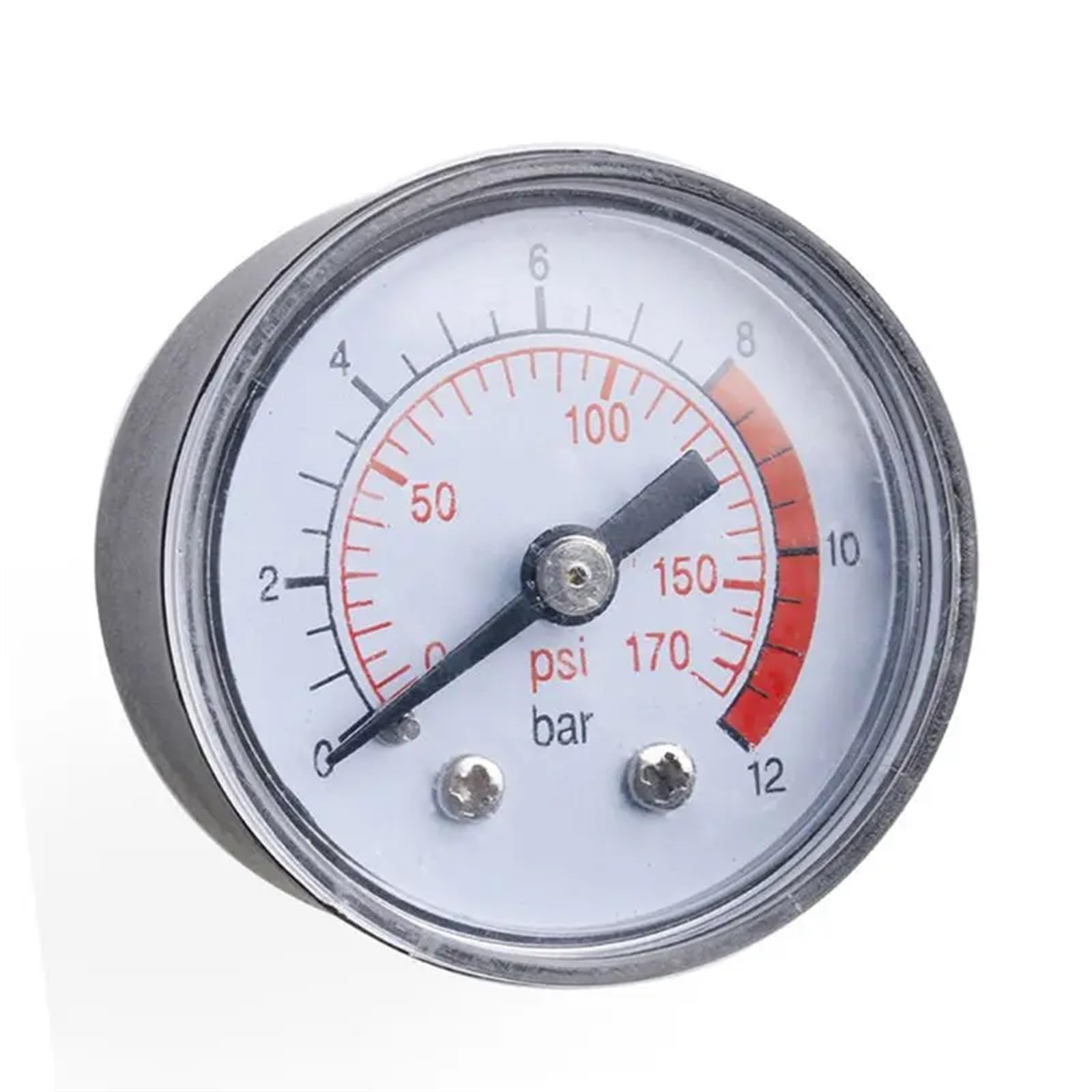Manometro per Fluido Idraulico Pneumatico per compressore d'Aria 0-12 Bar / 0-170 PSI