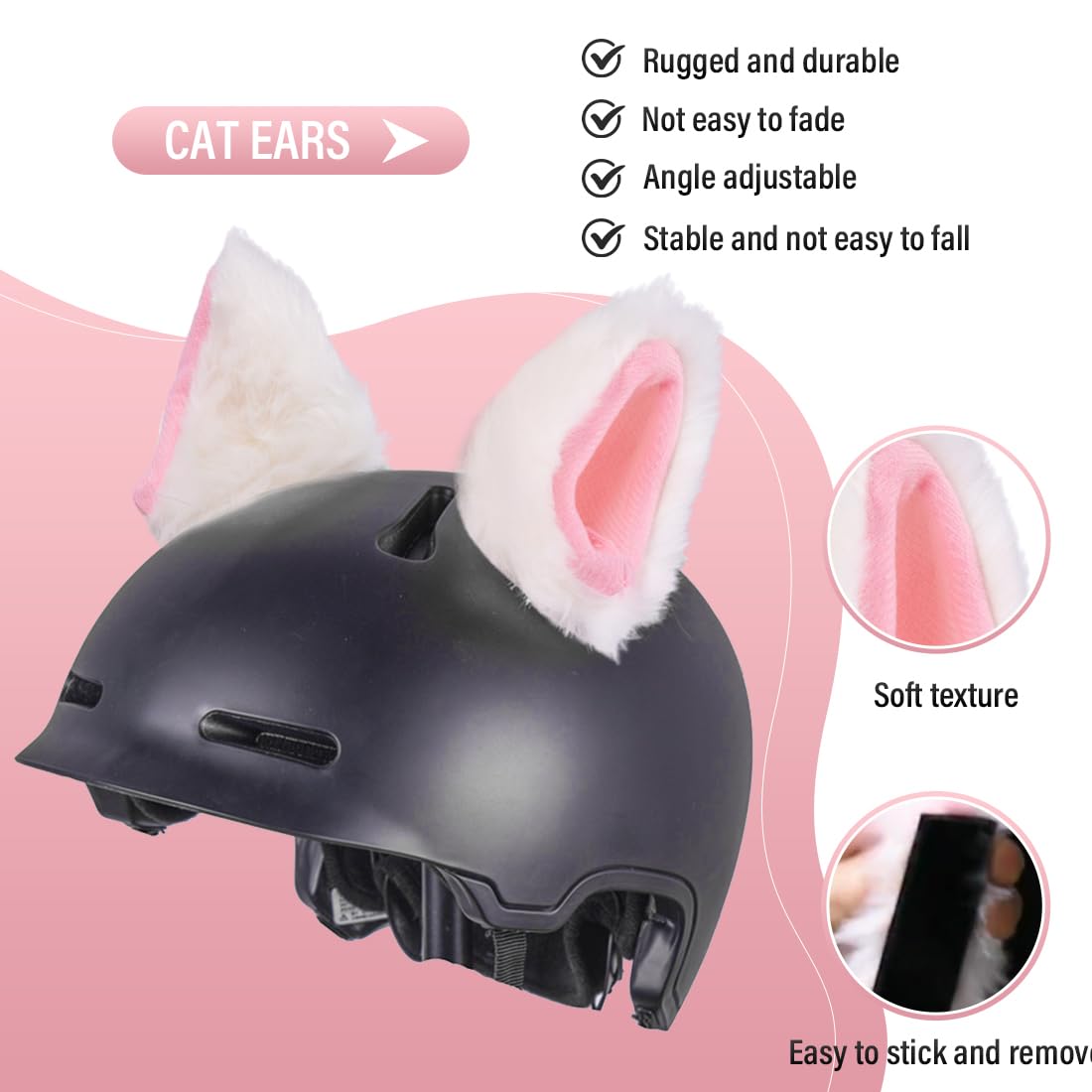 Decorazione Per Casco Moto A Forma Di Orecchie Da Gatto - Personalità E Sicurezza