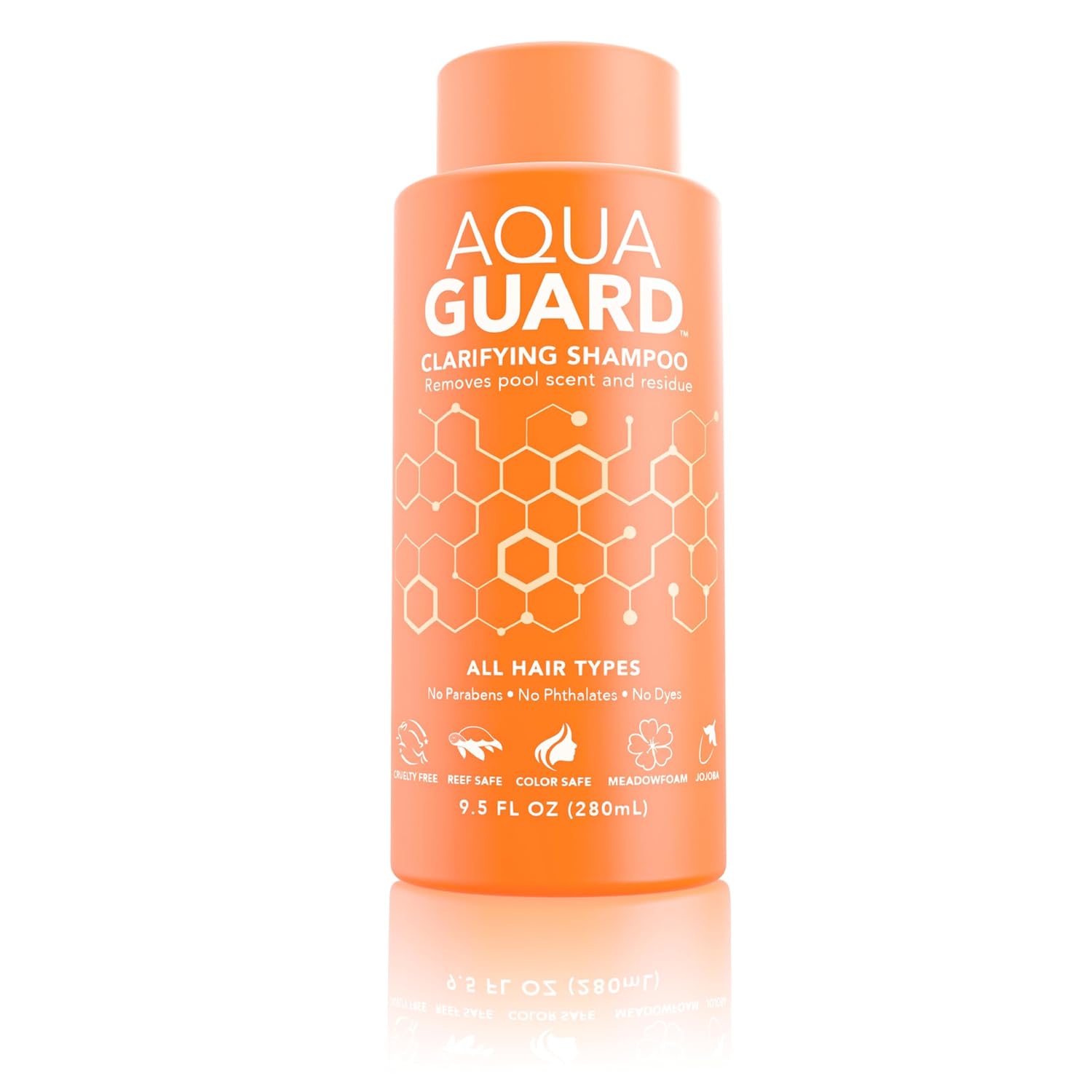 AQUA GUARD Clarifying Shampoo | Remove Chlorine & Pool Hair Smell | Paraben and Gluten Free, Vegan, Color Safe, Leaping Bunny Certified 9.5 Fl Oz (Pack of 1)