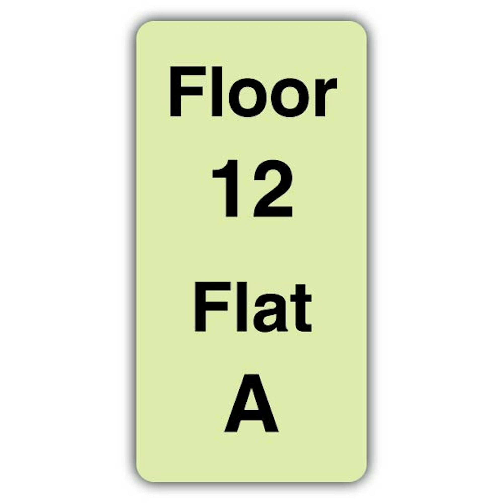 V Safety Floor 12 Flat A Sign – 200 x 400 mm – Triple Glow rigido – nero