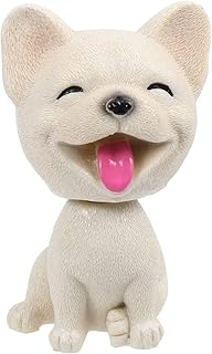 Bobble Head Dog Simulation Shaking Head Dog Bobbleheads Dog Toy Ornaments Mini Bobble-Head Toys for Car Vehicle Home Office Decoration - French Bulldog