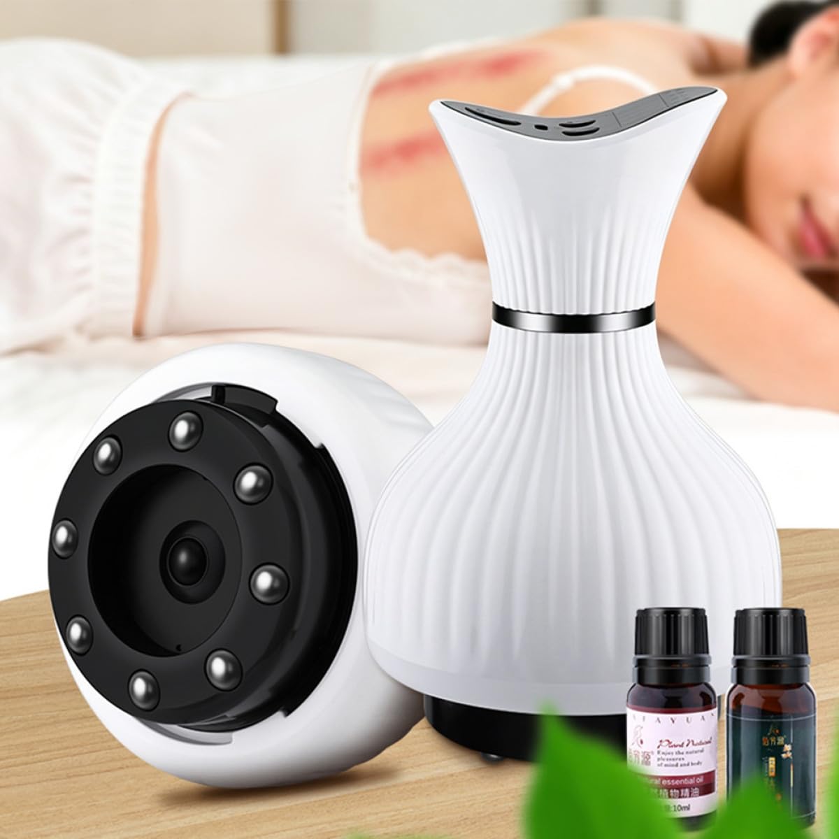 Beaupretty Masajeador Eléctrico Recargable para Terapia Guasha Batería 1200mah y Material Abs para Aliviar la Fatiga y Masaje de Pies