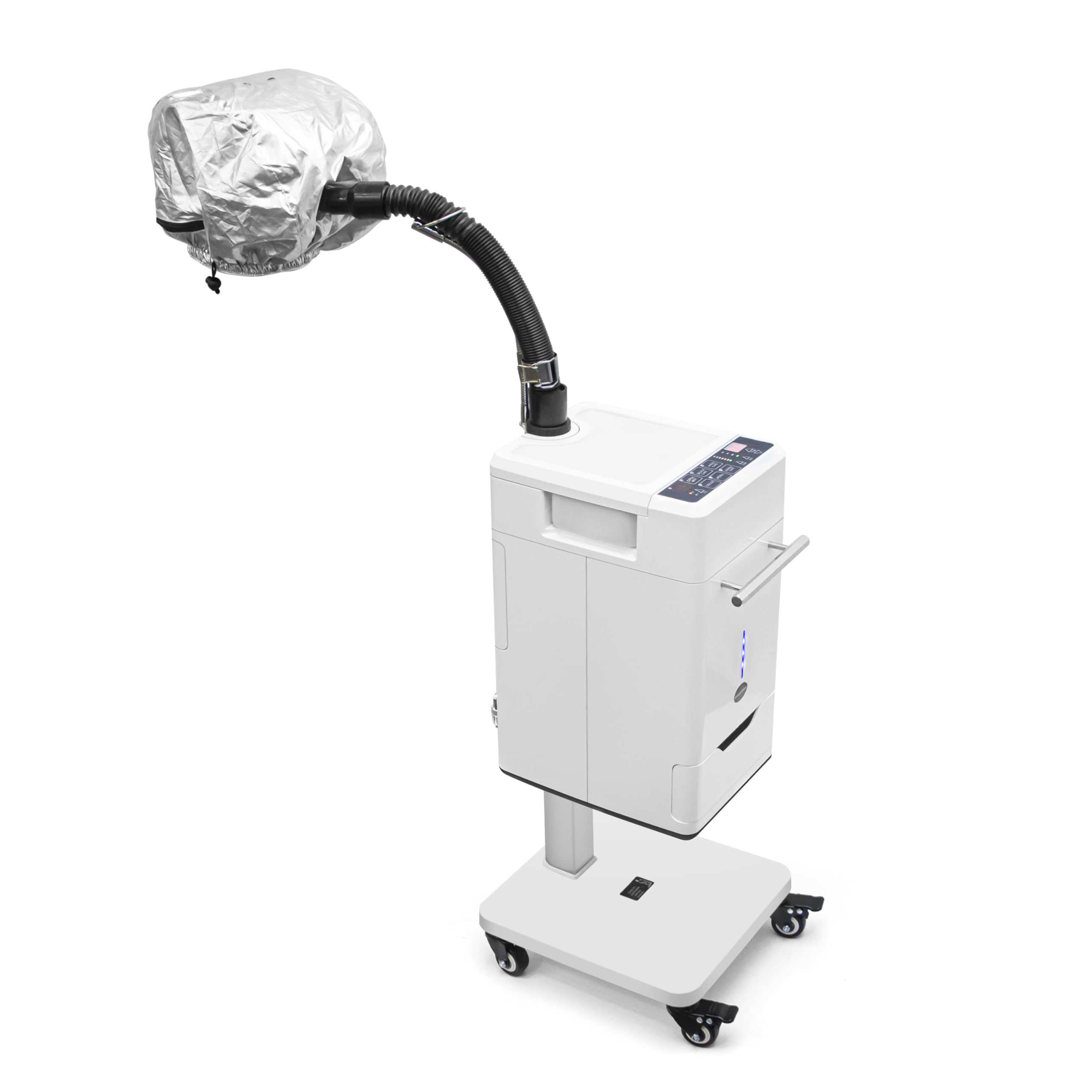 Hair Steamer Micro Mist Scalp Detoxify for Hair Wash Reclining Chair Bed Attachment Professional Hair Care for Salon SPA Barber Shop (LED Deco Draw 6th Gene White)