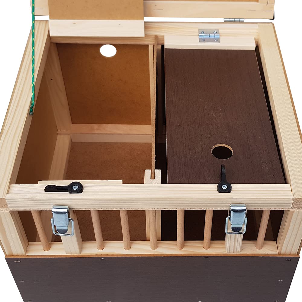 Kleintier-Transportbox aus Holz - 5 Abteilungen