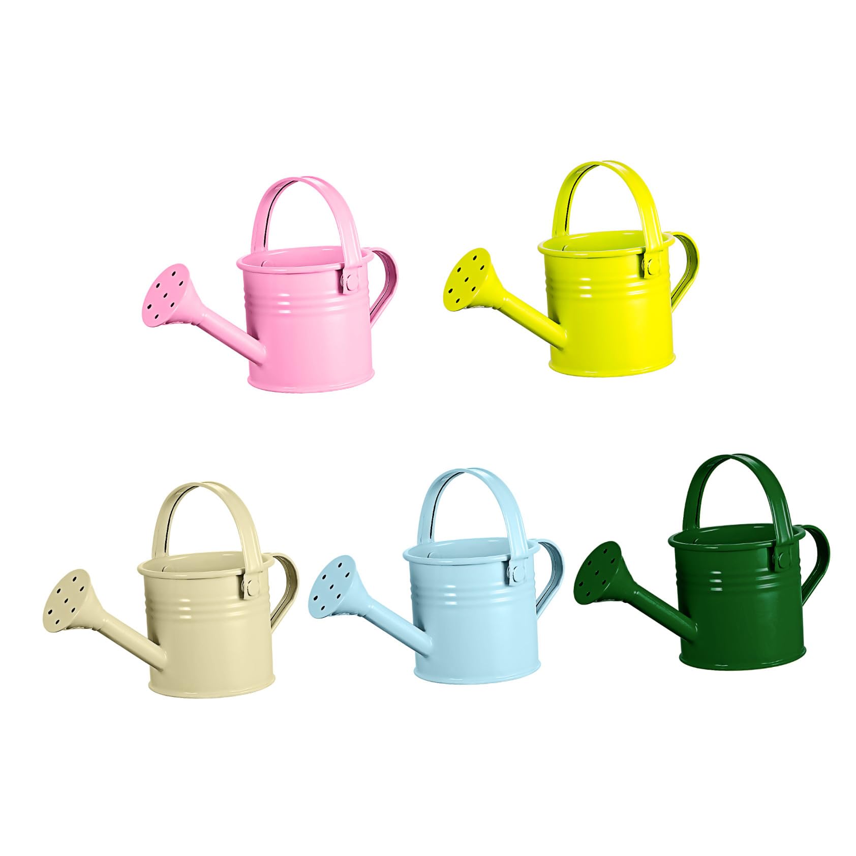 Toddmomy 5Pcs Kids Watering Cans Set Small Children S Gardening Watering Pots with Long Spout for Indoor and Outdoor Garden Use Assorted Colors