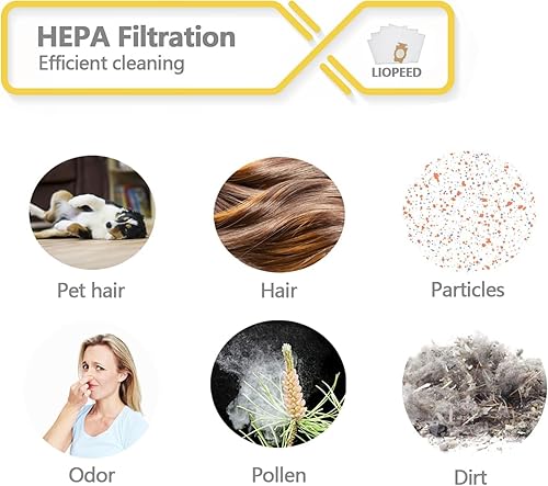 Miniatura 5 de Paquete de 6 bolsas de polvo para aspiradora para parte 205811 204814 204811, bolsas universales de tela blanca para todos los modelos de generación