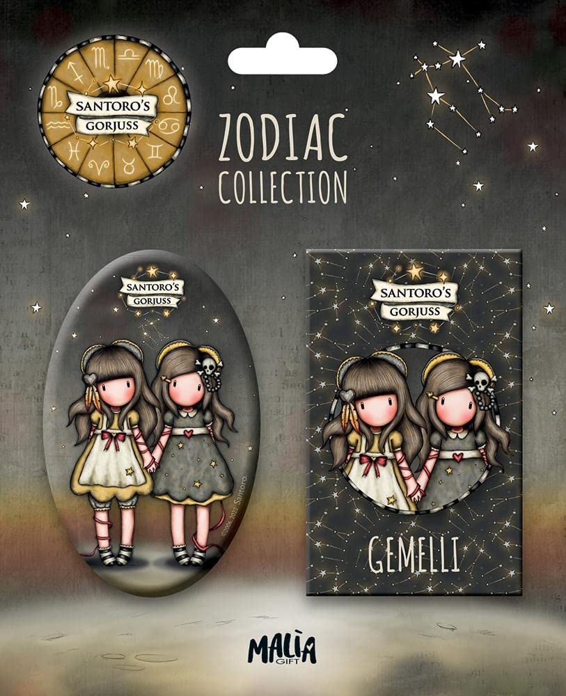 Gorjuss Zodiac Cufflinks Magnet and Minibook