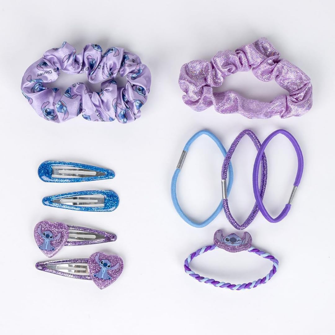 CERDÁ LIFE'S LITTLE MOMENTS, Disney Stitch Pencil Case with Girls Hair Accessories - Image 2