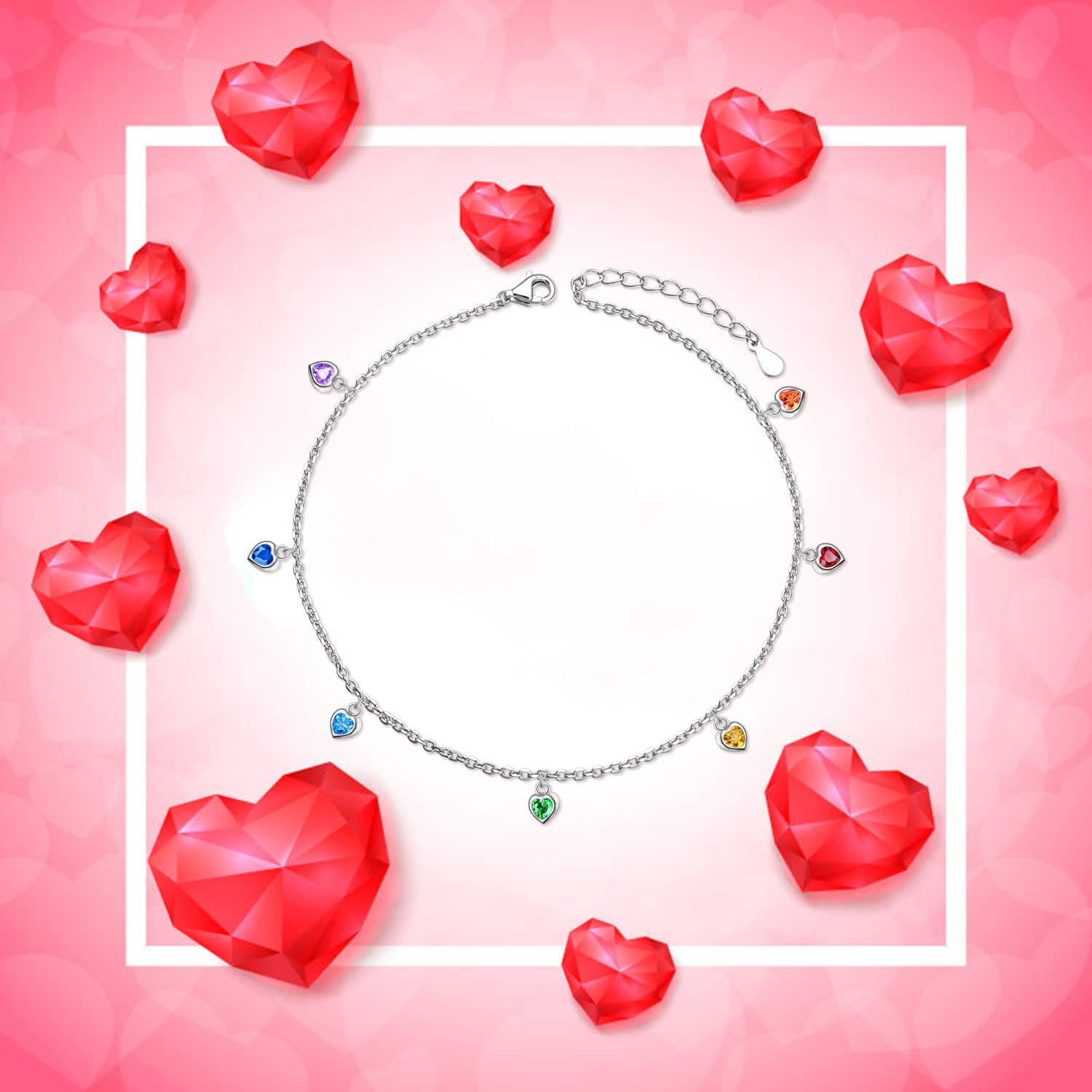Cavigliera da donna in argento Sterling, girasole, tartarughe, ancora e luna, spiaggia, doppio strato con perle, regalo boho regolabile per ragazze, 9+1 inch, Argento sterling