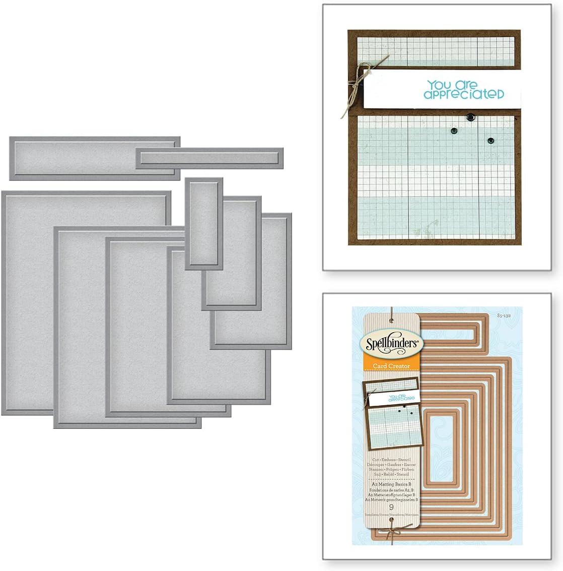 Nestabilities Card Creator Die Templates, A-2 Matting Basics B-S5-132