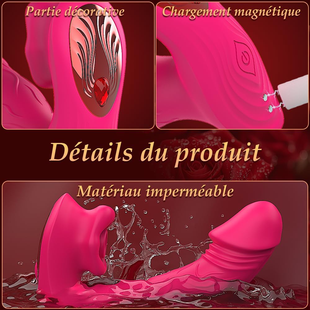 Vibradorador Mujer Juguetes Eróticos Pareja Sexuales succionador de Clítoris Femenino 10X10 Modos App vibrador mujer Consoladores.. para mujer con Vibración Juguete Sexualmujer Vibradores de pareja
