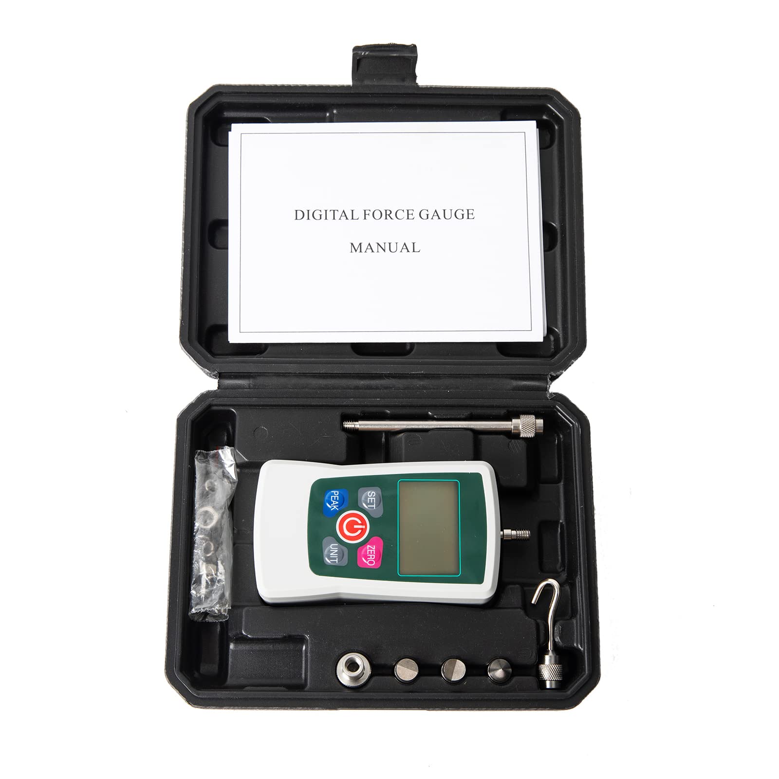 Beslands Misuratore di potenza digitale 500 N portatile, misuratore di pressione e trazione (500 N)