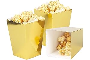 Gold Popcorn Boxes Mini Paper Popcorn Boxes for Party