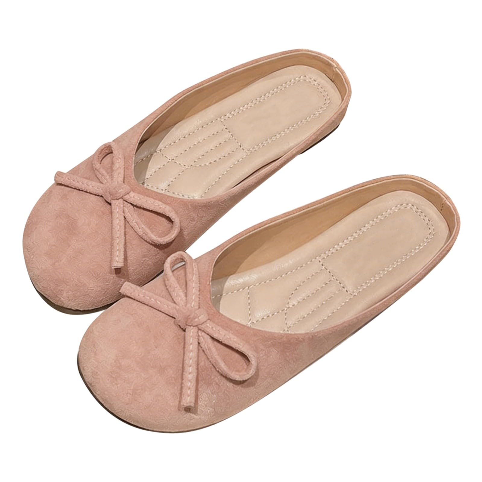 Zapatos de ballet clásicos con lazo para mujer, informales, planos, para uso diario elegante y cómodos trajes de oficina en interiores
