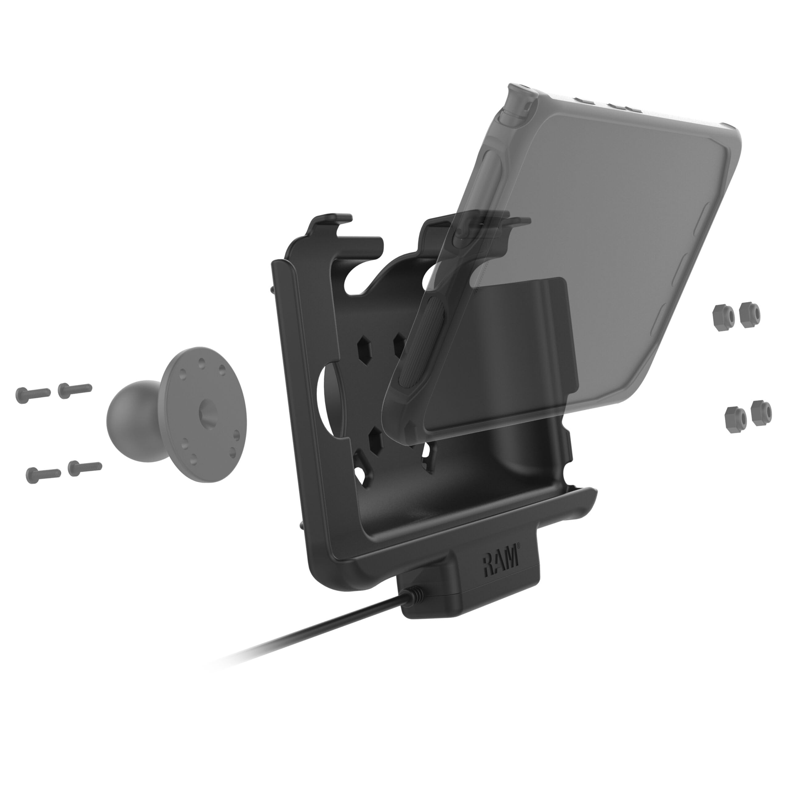 RAM Mounts RAM-HOL-SAM60CPU Supporto Attivo Tablet/UMPC Nero USB-C Powered Dock Samsung Tab Active5 3 36M