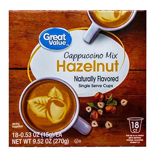 Great Value Naturally Flavored Hazelnut Cappuccino Mix Single Serve Cups
