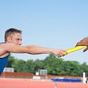 Fitfix® Track & Field Plastic Relay Race Batons for Athletics Practice, Track and Field Sports Race Equipments for Running Race Team- (Multicolour) (Set of 8) (Senior) 1.50 inch Dia Length 30 cm gallery image