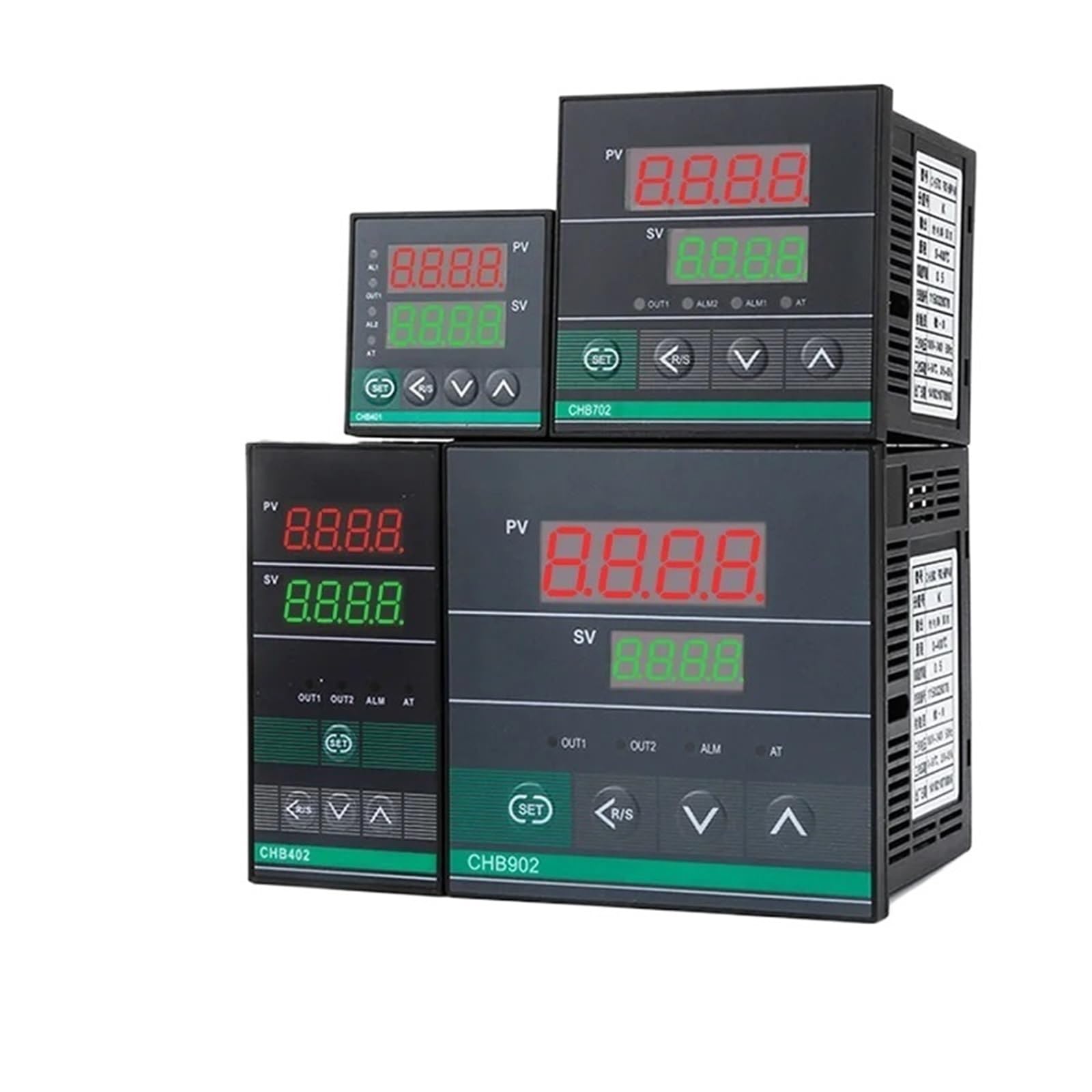 Relè SSR a doppia uscita PID AC220V Regolatore di temperatura Termostato Regolatore digitale CHB402 CHB401 CHB702 CHB902 MV AN Universale(CHB401 Relay output)