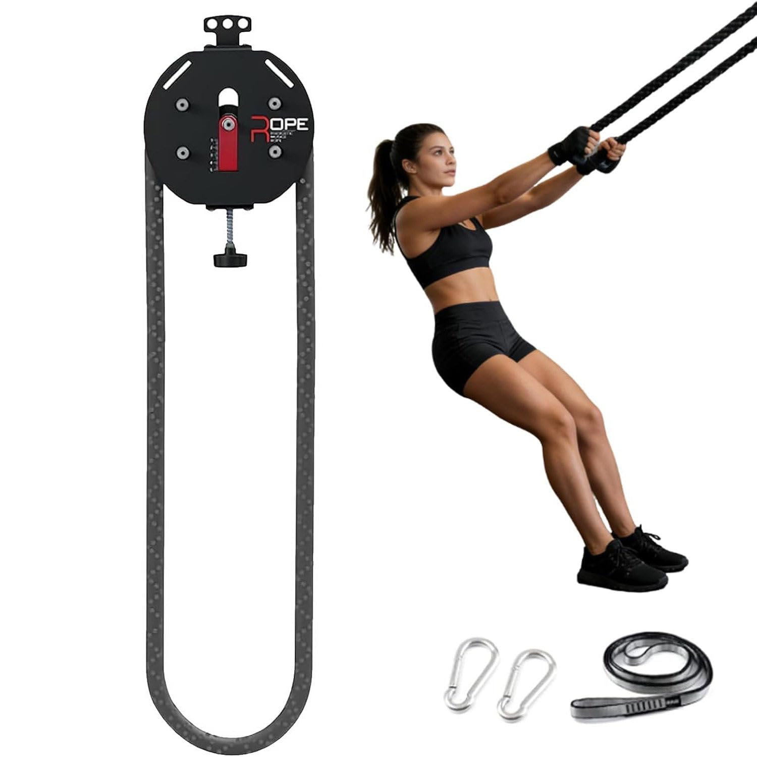 Entrenador De Poleas Con Resistencia Máxima Ajustable De 30 Kg, Siste-ma De Poleas Con Cable, Cuerda De Tracción Para Entrenamiento De Resistencia Muscular Y Entrenamiento Físico De Extremidades Red