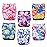 wegreeco Cloth Diapers 6 Pack with 6 Inserts & 1 Wet Bag, Washable Cloth Diapers for Babies, One Size Adjustable Reusable (Tie-dye)