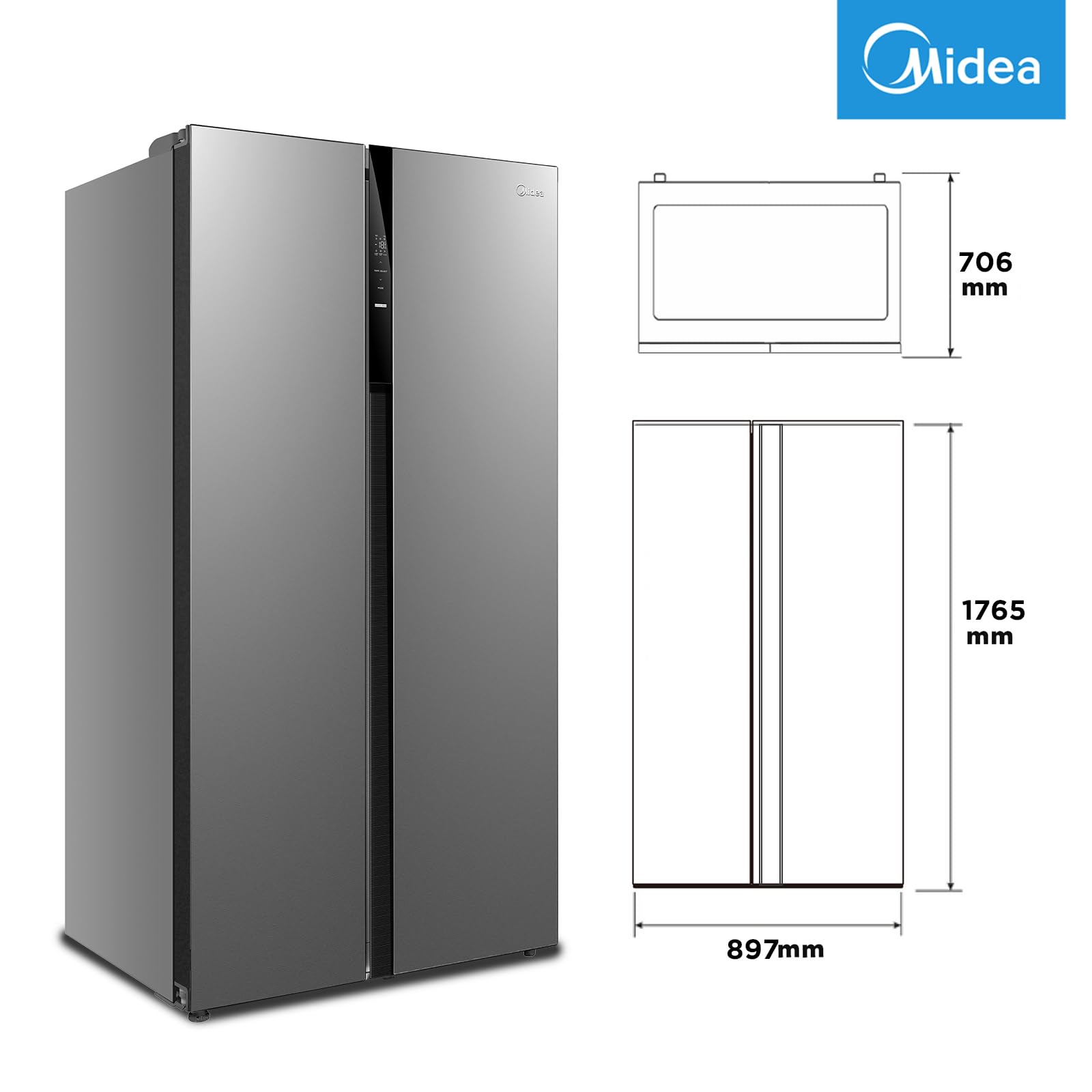 Frigorifero Midea 548L Nofrost Inverter LED Lighting - Dettaglio