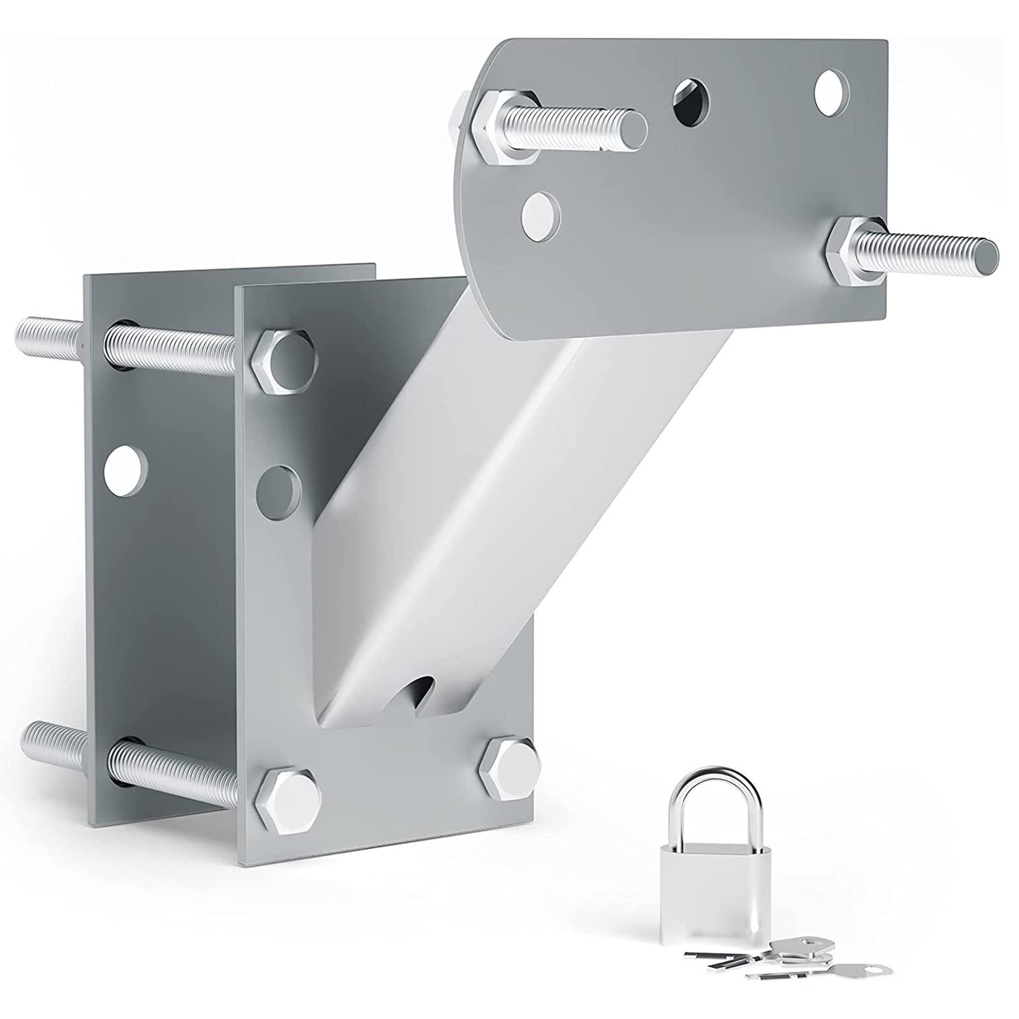 FIERYRED Spare Tire Carrier with Lock- 120IBS Weight Capacity for Side Mount Spare Tires,Fits Most 4 & 5 Lugs Wheels,Hold 3.94″, 4″, 4.25″ and 4.72″ Bolt Patterns,Easy to Install