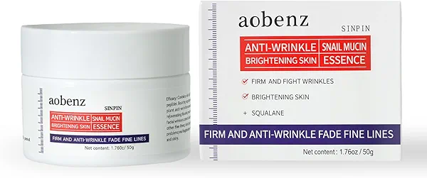 SINPIN aobenz Anti Aging Moisturizer Face Cream for Women & Men - Night Cream for Face & Neck | All Skin Types | Niacinamide + Hyaluronic Acid | Firming, Tightening, Anti Wrinkle, 1.76FL (1PCS)