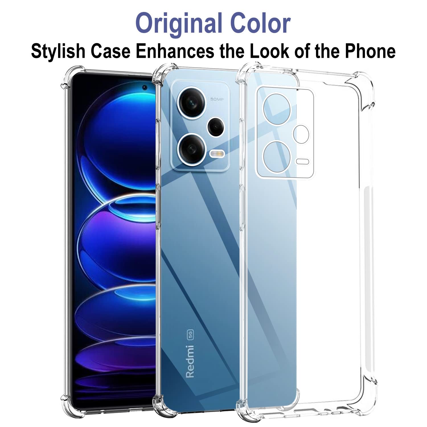 Cover per Xiaomi Poco Pad/Redmi Pad PRO + Pellicola Vetro Temperato, Weideworld Ultra Sottile Antiurto Morbido Antiurto Silicone TPU Custodia per Xiaomi Poco Pad/Redmi Pad PRO, Trasparente