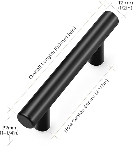 Vista 41 de Ravinte Paquete de 20 tiradores de gabinete negros de 3-3/4 pulgadas, manijas de gabinete de cocina color negro mate, tiradores de cajones modernos