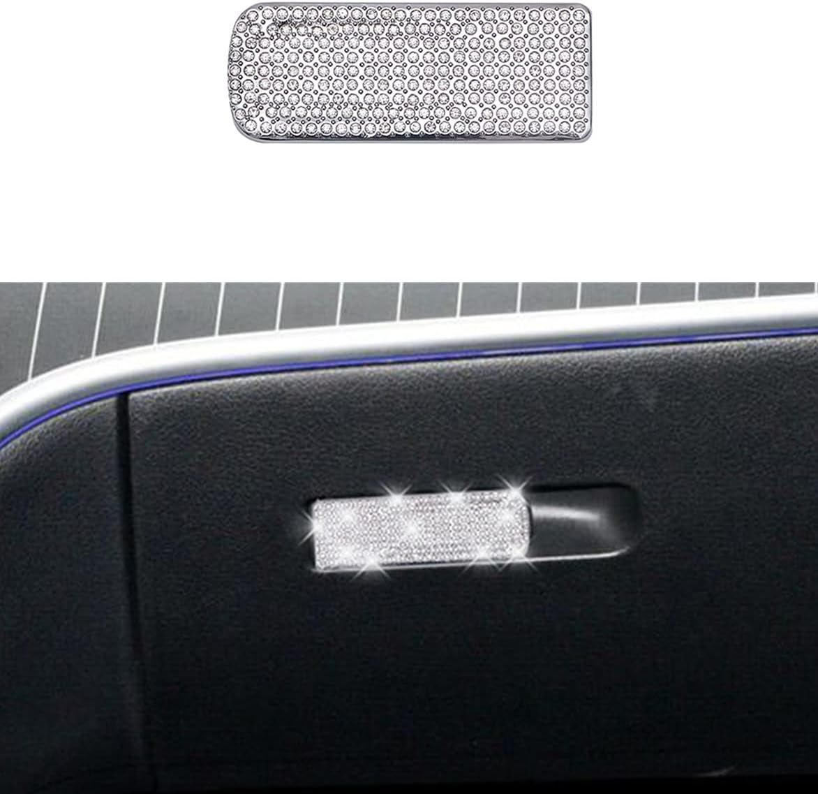 Bling Rhinestones Applique Cover Accessories Fit for Mercedes Benz 2022 2023 2024 2025 C Class W206 Bling Accessories (Air Outlet Outer Ring)
