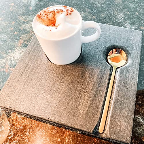 image for 6 PCS Black Coffee Spoons, 18/8 Stainless Steel Espresso Spoons, 5.2 I