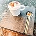 Sweejar Espresso spoons 18/10 Stainless Steel,6-piece Vogue Mini Teaspoons set for Coffee British tea Dessert Cake Ice Cream cappuccino,5 Inch frosted handle (Silver)