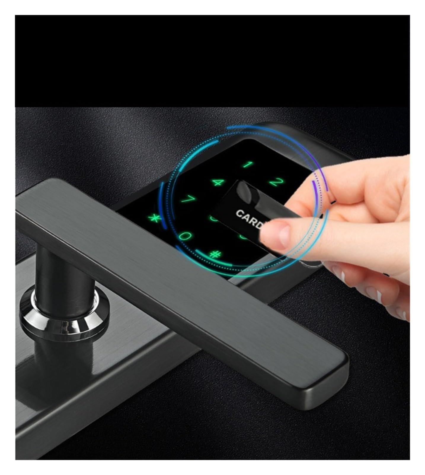 serratura smart Smart Lock for impronte digitali WiFi con maniglia Serratura elettronica biometrica for porta d'ingresso for hotel, uffici, case interna