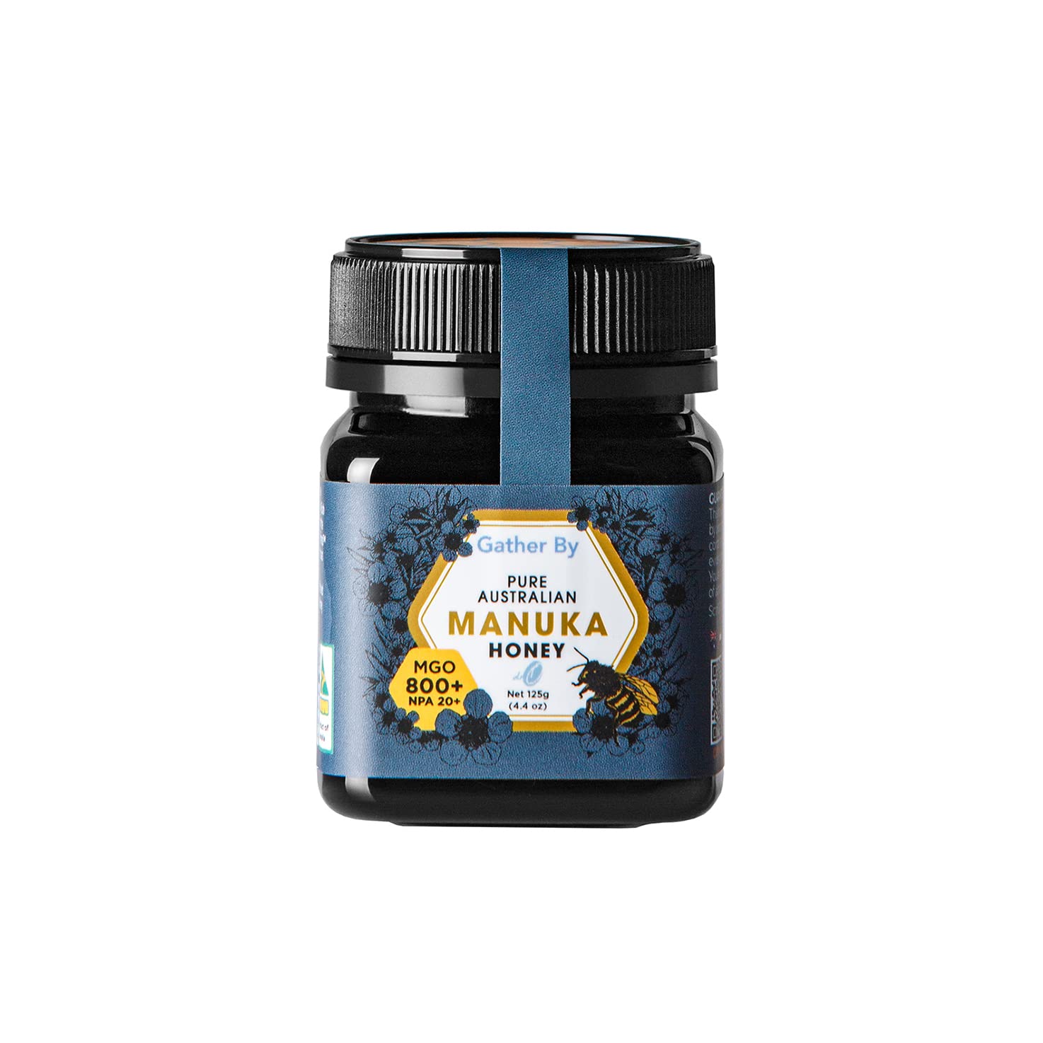Gather By Liquid Gold Manuka MGO 800+, Pure Australian Manuka Honey Jar, Dr O, Gluten Free (125 Gram)