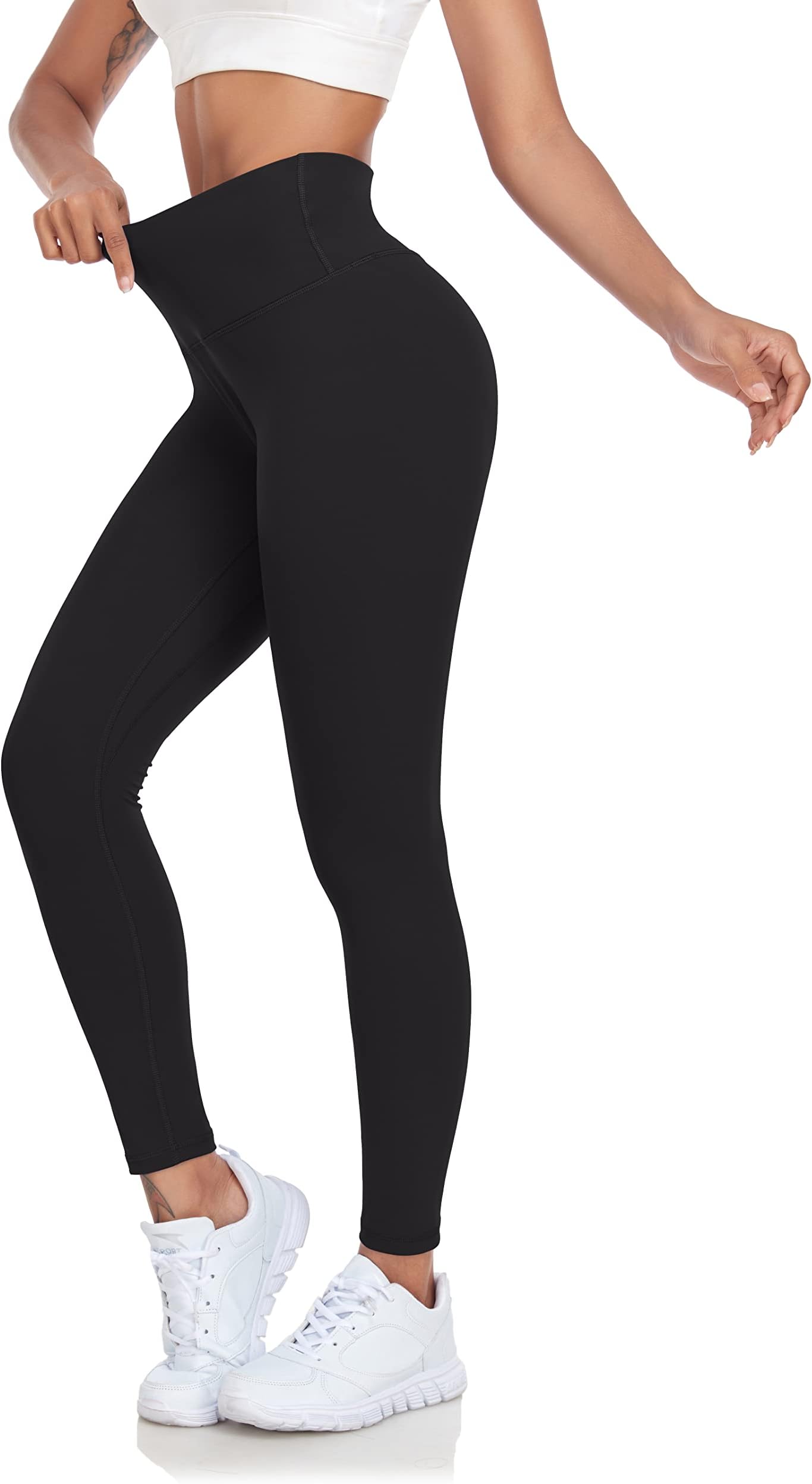 IBL Women's Essential 7/8 Leggings Buttery Soft High Waist Stretch Yoga Pants 25"