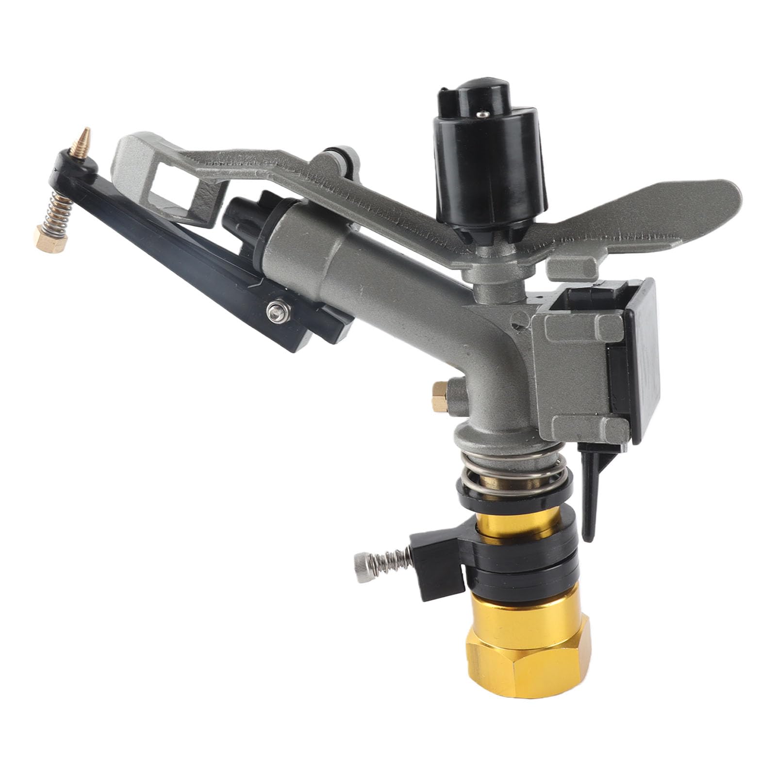 Arroseur d'irrigation Rotatif Automatique en Alliage, 1 Pouce FNPT, Réglable à 360 Degrés, Portée de 18 à 36 M, pour Cour, Jardin, Pelouse, Terres Agricoles, Vergers