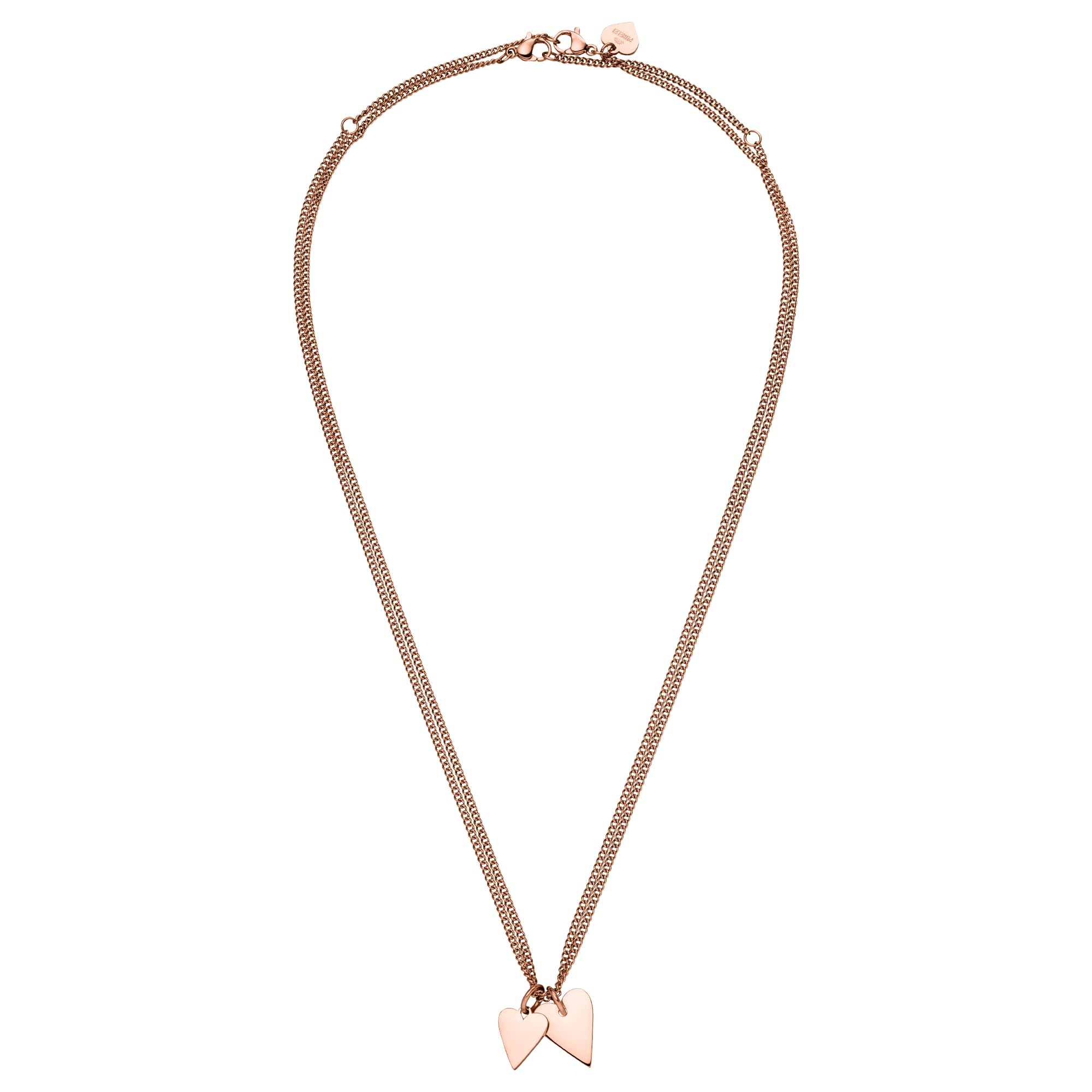 Purelei Share Love Kette aus 2 Halsketten mit Herzanhängern - Partnerkette, Freundschaftskette und Kette für 2 Personen - Damen Halskette aus Edelstahl - Geschenk für Freunde und Lieblingsmenschen